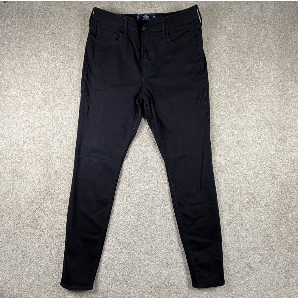 Hollister High Rise Super Skinny Jeans Black Soft Stretch W31 L30 13L